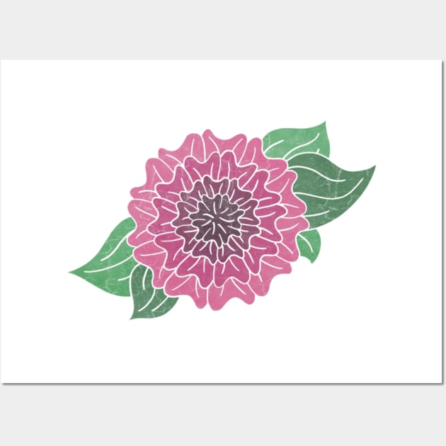 Tudor Rose Ombré Pink Wall Art by TheEmeraldOwl_byKaitlyn